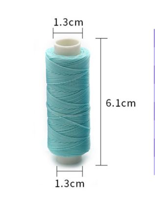 12g 100% Polyester Round Wax Hand-sewn Leather Waxed High Strength Polyester Sewing Thread