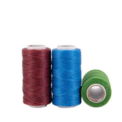50M/Roll 0.6mm Hand Stitching Cord Flat Waxed Thread for Leather Craft Shoes Bag Belt