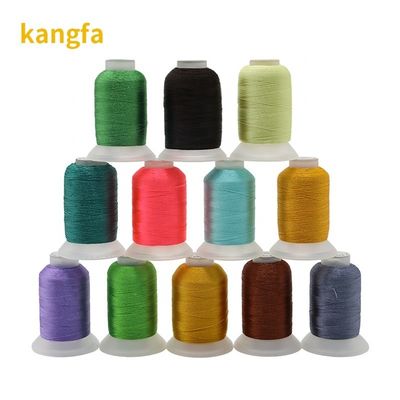 500m 120D/2 Polyester Embroidery Thread Set Kit with Transparent Cone and Small Cone