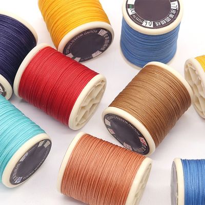 30g 0.6mm High Strength Cored For Leather Sewing 70m Polyester bonded Round Waxed thread