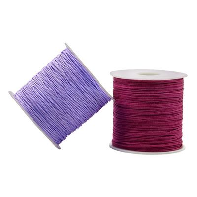 2 Ply Singal Color or Rainbow Color Nylon Cord Thread for Chinese Knotting Macrame Cord