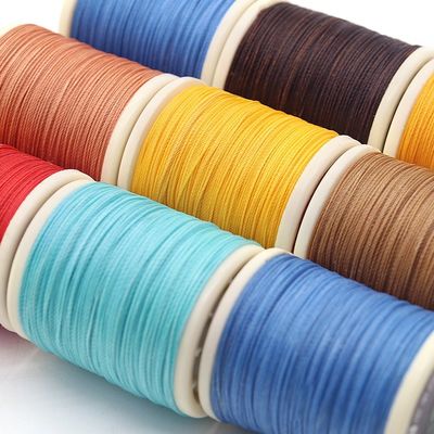 Handmade Leather Sewing Wax Thread 150D/16 Strength Polyester Braided Rope for DIY