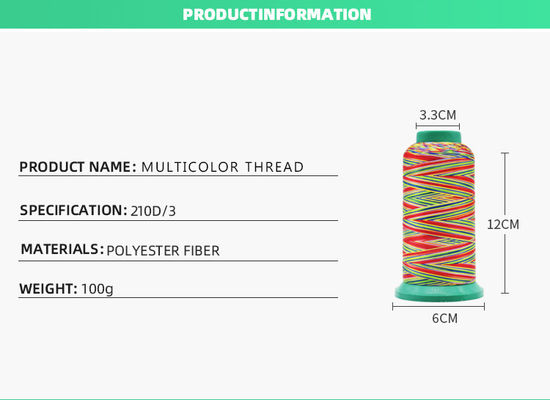 Colorful High Tenacity Polyester Sewing Thread for Kangfa Industrial 3ply 6ply 5colors