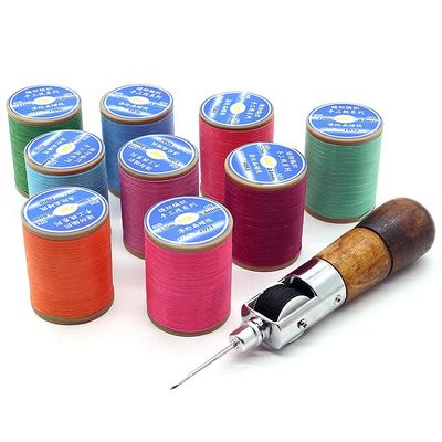 Polyester 0.8mm Flat Wax Thread for Hand Sewing Leather DIY Small Roll Manual Thread