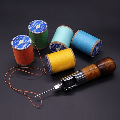 Polyester 0.8mm Flat Wax Thread for Hand Sewing Leather DIY Small Roll Manual Thread