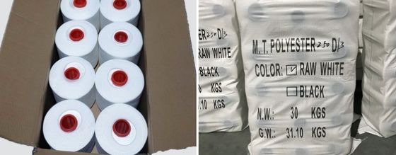 High Tenacity 210D/3 Raw White Polyester Yarn for Sewing Thread Low Shrinkage