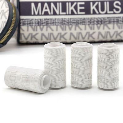 Kangfa 50M/Roll 0.8mm Flat Waxed Thread for Leather Craft Shoes Bag Belt boho Weaving