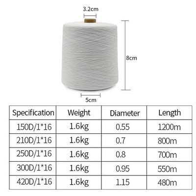 210D/16 Polyester Spun Yarn for Garment Sewing and Weaving Ring Twisted or TFO Twisted