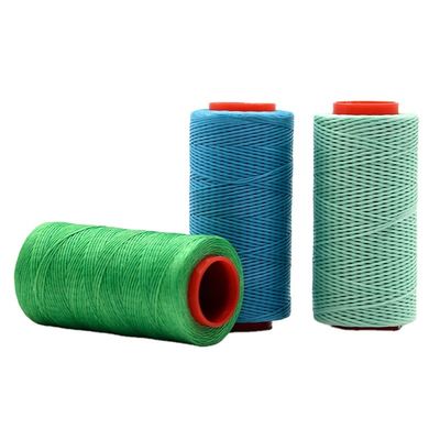 200m 0.8mm Flat Waxed Thread for Leather 100% Polyester Pattern Waxed Yarn Count 250D/16