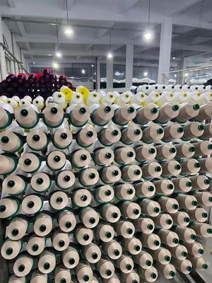 High Tensile Strength 100% 630D/3 400g Polyester Sewing Thread Pattern Dyed Sample Pay