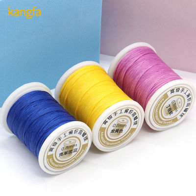Crochet Bracelet Thread 0.8mm Strong and Durable Spun Wax Thread for Hand-stitched Knitting