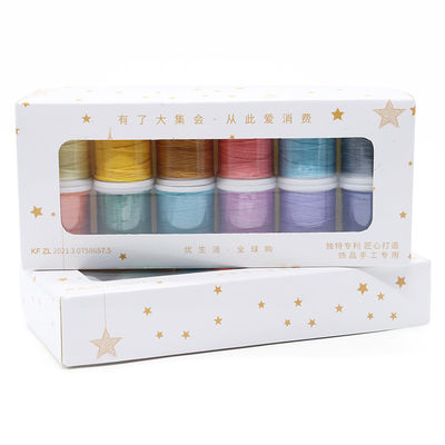 Multicolor 50 Meters Waxed Polyester Sewing Thread for DIY Tool Hand Stitching 0.8mm