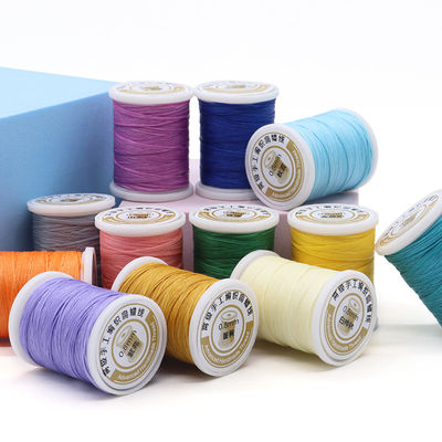 Multicolor 50 Meters Waxed Polyester Sewing Thread for DIY Tool Hand Stitching 0.8mm