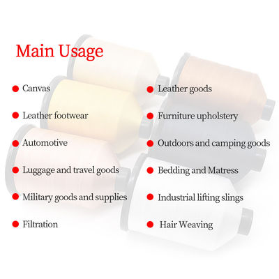 Polyester Sewing Thread High Tenacity Thread For Products Pattern Dyed Weight/Cone 450g