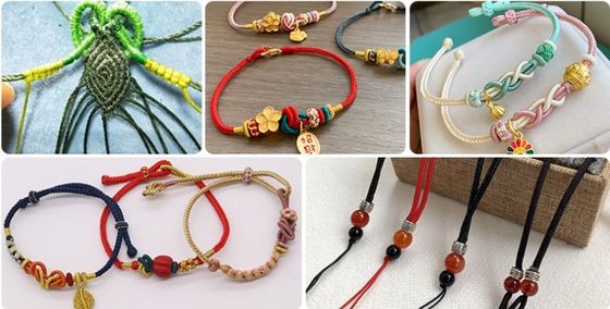 Sample of Eco-Friendly Boho 210D Polyester Thread for Hand Woven Sewing Machine Usage