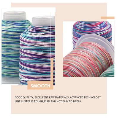 High Temperature Resistant 100G Weight 15ply Rainbow Weaving Crafts Polyester Thread