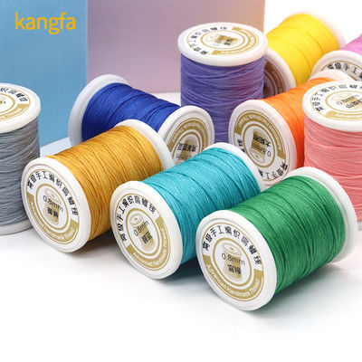 0.8mm Diameter 100% Polyester Leather Sewing Waxed Thread Set of 12 for DIY Handmade