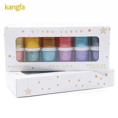 0.8mm Diameter 100% Polyester Leather Sewing Waxed Thread Set of 12 for DIY Handmade