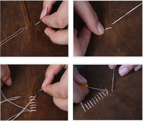 0.8mm Diameter 100% Polyester Leather Sewing Waxed Thread Set of 12 for DIY Handmade