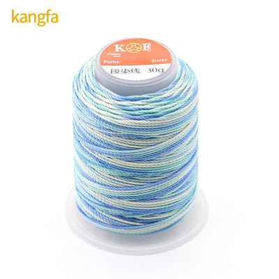 30g 15ply Spun Polyester Thread for High Tenacity Rainbow Weaving Crafts from Supply