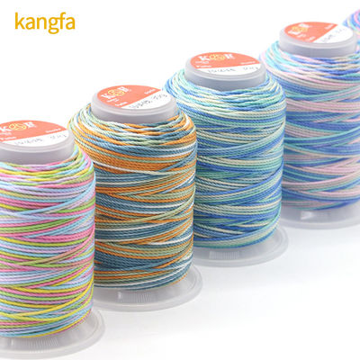 30g 15ply Spun Polyester Thread for High Tenacity Rainbow Weaving Crafts from Supply