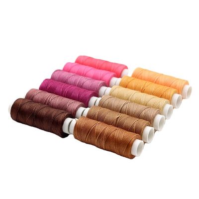 Pattern Waxed 12g Round Wax Hand-sewn Leather High Strength Polyester Thread Eco-Friendly