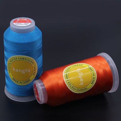 100% Polyester Kangfa Sale Color Silk Sewing Embroidery Thread 120D/2 MERCERIZED