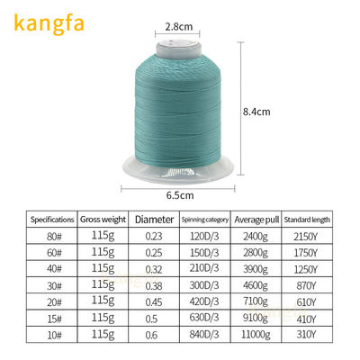 Polyester Thread 250d/3 300d/3 420d/3 630d/3 for Shoes Sofa Gartment Sewing Market