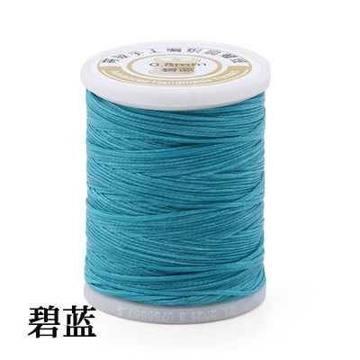 Weaving 100% Polyester Flat Wax Hand-sewn Leather Waxed High Strength Polyester Sewing Thread 0.8mm 150D