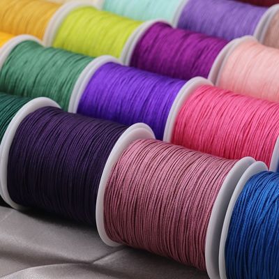 Singal or Rainbow Color 0.8mm Nylon Cord for DIY Jewelry Accessories Directly Supply