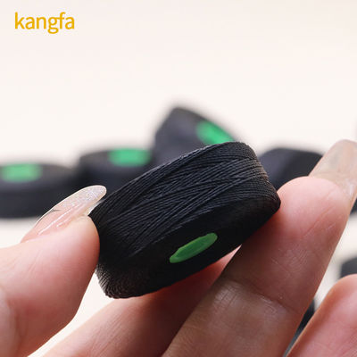 Polyester Magnetic Core Pre-wound Bobbins Thread Magnetic Tex70 with Transparent Cone