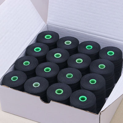 Polyester Magnetic Core Pre-wound Bobbins Thread Magnetic Tex70 with Transparent Cone