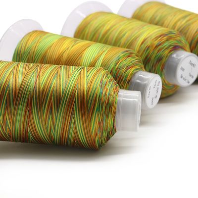 Waterproof Boho Customized High Tenacity Rainbow Thread Cones Colorful Nylon Bonded Thread