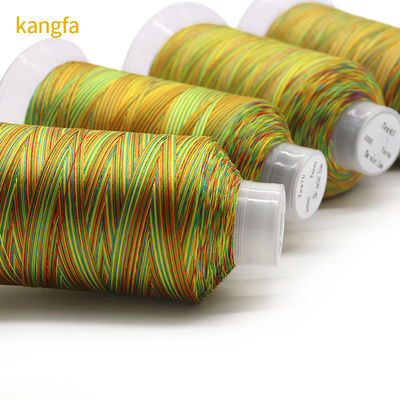 Waterproof Boho Customized High Tenacity Rainbow Thread Cones Colorful Nylon Bonded Thread