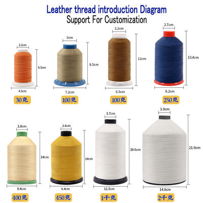 Chemical Resistance High Tenacity Bonded Polyester Thread for Others Tex 45 Tex 70 Tex 90