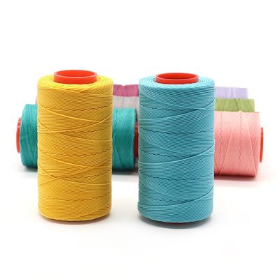 Rich Colors 210d Polyester Waxed Thread for Sewing Leather Cone material Plastic
