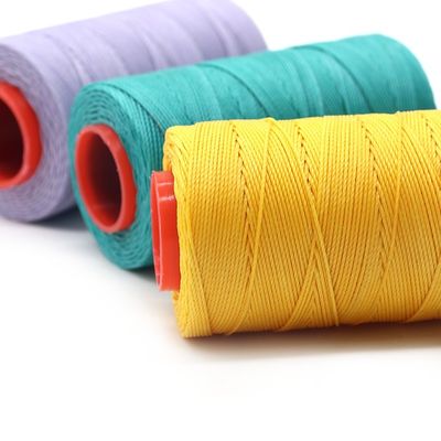 Rich Colors 210d Polyester Waxed Thread for Sewing Leather Cone material Plastic