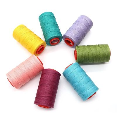 Rich Colors 210d Polyester Waxed Thread for Sewing Leather Cone material Plastic