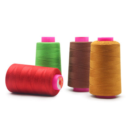 1100 Colors 100% Spun Polyester Yarn Sewing Thread With High Temperature Resistance