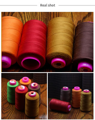 1100 Colors 100% Spun Polyester Yarn Sewing Thread With High Temperature Resistance
