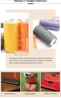 High Tenacity 100% Polyester 150D/16 Hand Stitched Sewing Thread for Leather Bag Wallet