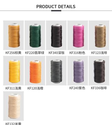50M/Roll 0.6mm Hand Stitching Cord Flat Waxed Thread for Leather Craft Shoes Bag Belt
