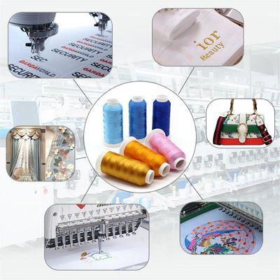 720 Colors 5000 Yard Filament Yarn Polyester/Viscose Embroidery Thread for Industrial