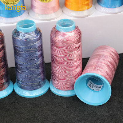 120D/2 2 Yarn Count Boho Polyester Variegated Embroidery Thread 4000 Yards 96 Colors