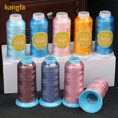 120D/2 2 Yarn Count Boho Polyester Variegated Embroidery Thread 4000 Yards 96 Colors