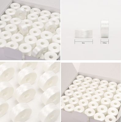 Pattern Dyed Polyester L Type Pre Wound WT60 75d/2 Side Less Bobbin Embroidery Thread