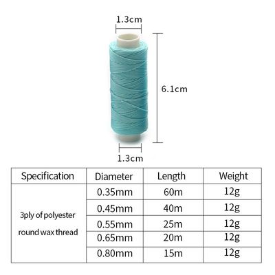 Leather DIY Crafts Accessories MERCERIZED Waxed Thread String Cord by OEM ODM