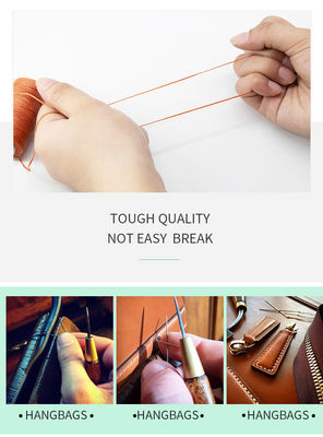 210D/16 Hand Stitched Sewing Thread for Leather Bag Wallet Polyester Flat Wax Thread 50m