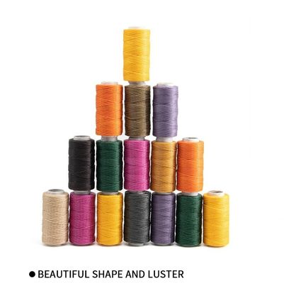 210D/16 Hand Stitched Sewing Thread for Leather Bag Wallet Polyester Flat Wax Thread 50m