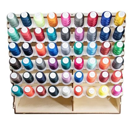 Polyester / Viscose 120d/2 Multi Color Thread for Embroidery Machine Sample Send 30g